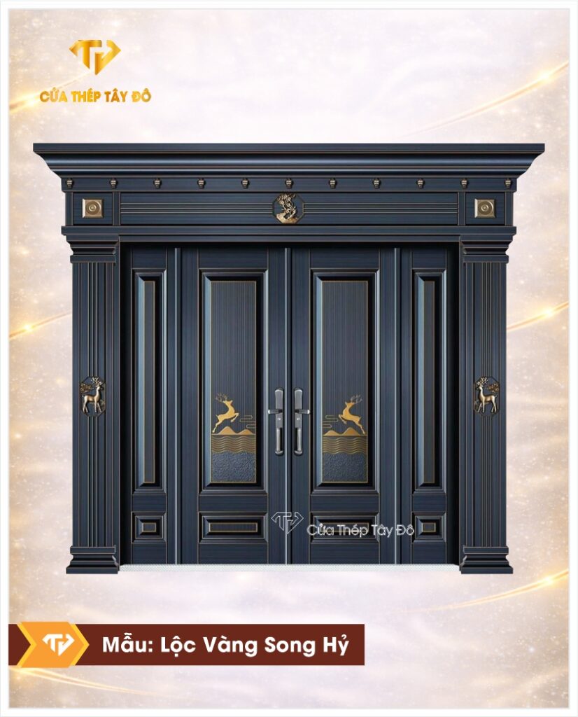 Mẫu 4 Cánh “LỘC VÀNG SONG HỶ”