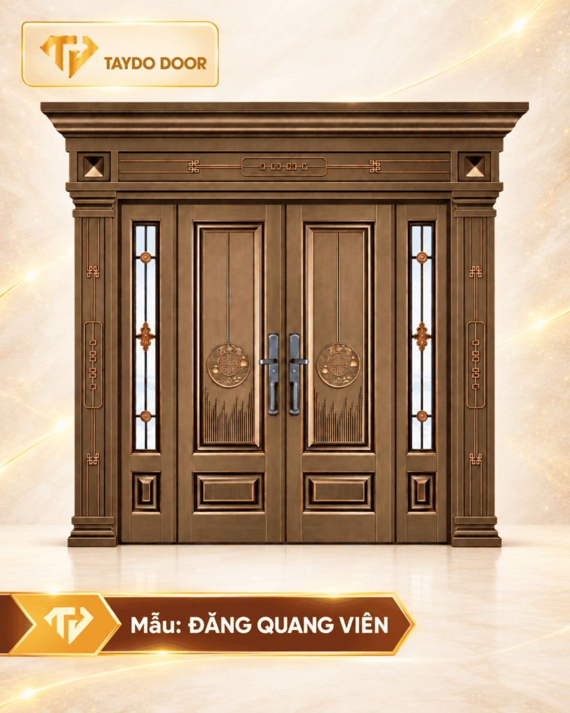 Cửa biệt thự 4 cánh Đăng Quang Viên